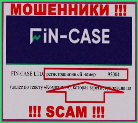 Регистрационный номер организации FinCase - 95004