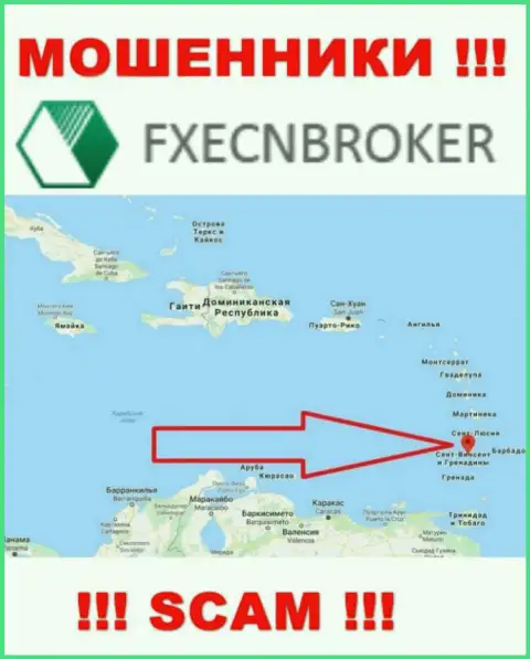 FXECNBroker - это МОШЕННИКИ, которые зарегистрированы на территории - Сент-Винсент и Гренадины