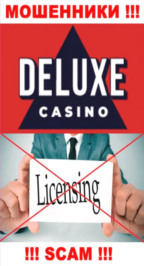 Отсутствие лицензионного документа у компании Deluxe Casino, только лишь доказывает, что это internet-воры