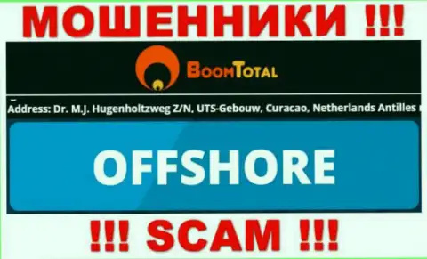 Boom-Total Com - это жульническая компания, пустила корни в оффшоре Dr. M.J. Hugenholtzweg Z/N, UTS-Gebouw, Curacao, Netherlands Antilles, будьте очень бдительны