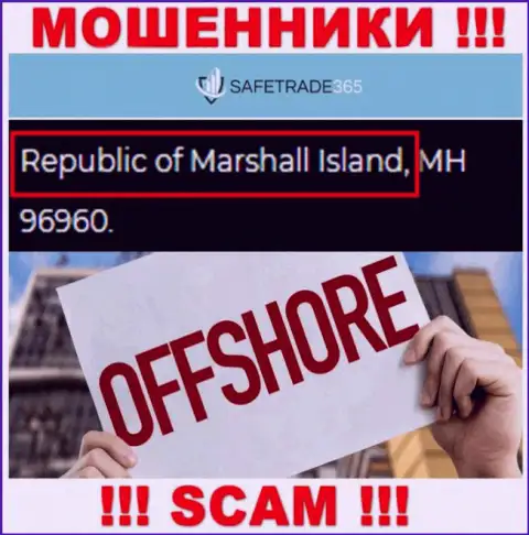Маршалловы острова - оффшорное место регистрации жуликов SafeTrade365 Com, представленное на их сайте