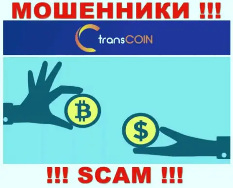 Взаимодействуя с TransCoin Me, рискуете потерять финансовые активы, потому что их Криптовалютный обменник - это кидалово