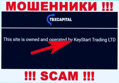 Воры TBXCapital Com не скрыли свое юридическое лицо - это KeyStart Trading LTD
