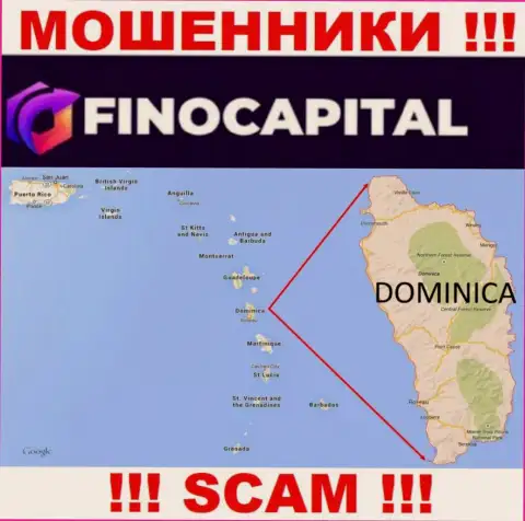 Юридическое место базирования FinoCapital на территории - Доминика