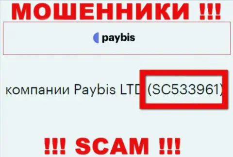 Организация PayBis официально зарегистрирована под вот этим номером - SC533961
