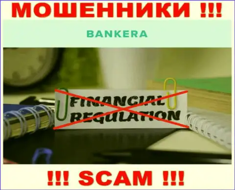 Найти инфу о регулирующем органе интернет шулеров Bankera невозможно - его нет !!!