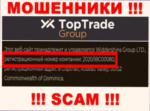 Регистрационный номер TopTrade Group - 2020/IBC00080 от кражи финансовых активов не спасет