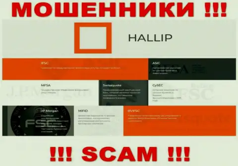 У конторы Hallip имеется лицензия на осуществление деятельности от мошеннического регулятора: MFSA
