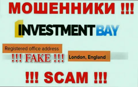 На интернет-портале InvestmentBay Com приведена неправдивая информация относительно юрисдикции организации