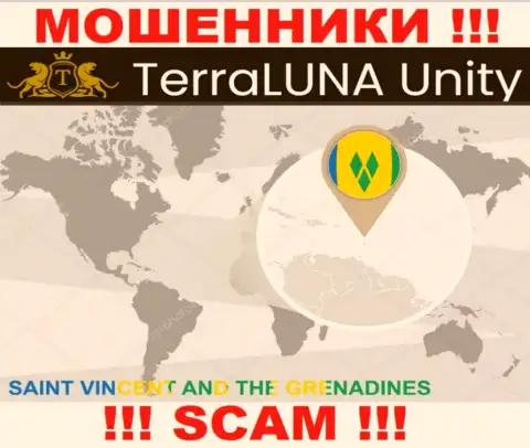 Юридическое место регистрации аферистов TerraLuna Unity - Saint Vincent and the Grenadines