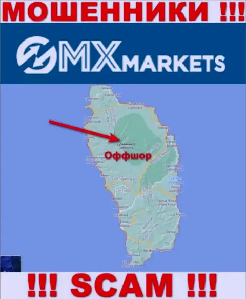 Не доверяйте ворюгам GMXMarkets, потому что они обосновались в офшоре: Dominica