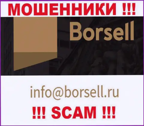 На своем официальном web-сайте жулики Borsell Ru указали этот электронный адрес