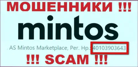 Регистрационный номер AS Mintos Marketplace, который аферисты засветили у себя на веб-странице: 4010390364