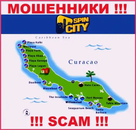 Официальное место базирования СпинСити на территории - Curacao
