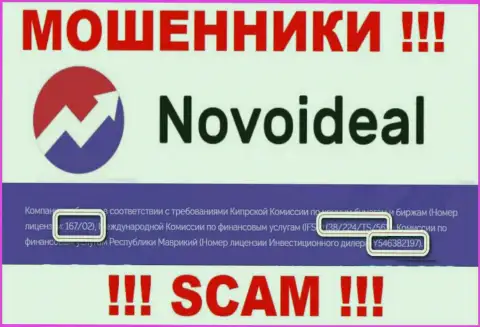 Не сотрудничайте с компанией NovoIdeal, даже зная их лицензию, предложенную на онлайн-сервисе, Вы не сможете уберечь собственные депозиты