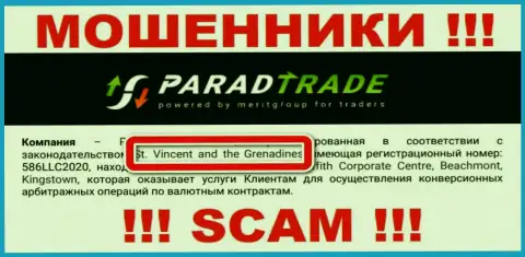 St. Vincent and the Grenadines - именно здесь официально зарегистрирована противоправно действующая компания ПарадТрейд ЛЛК