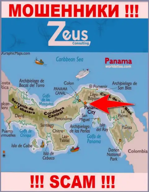 Zeus Consulting - это internet-мошенники, их место регистрации на территории Panamá