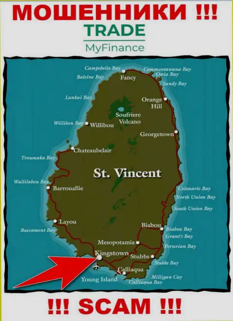 Официальное место регистрации internet мошенников TradeMyFinance Com - Kingstown, Saint Vincent and the Grenadines