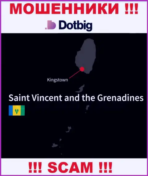 Dot Big имеют офшорную регистрацию: Сент-Винсент и Гренадины - будьте крайне осторожны, мошенники