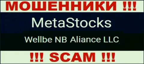 Юридическое лицо интернет мошенников MetaStocks - это Wellbe NB Aliance LLC