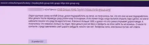 В компании KNB Group промышляют облапошиванием наивных клиентов - это МОШЕННИКИ !!! (отзыв)
