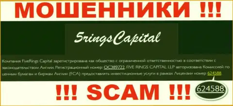 FiveRings-Capital Com засветили номер лицензии на интернет-ресурсе, однако это не значит, что они не МОШЕННИКИ !