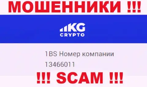 Номер регистрации компании КриптоКГ, Инк, в которую денежные средства советуем не перечислять: 13466011