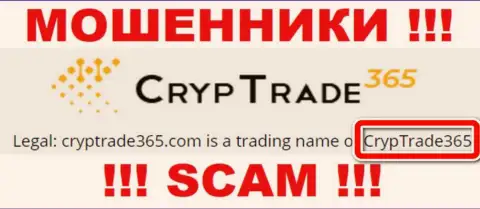 Юр. лицо CrypTrade365 Com - это CrypTrade365, именно такую инфу опубликовали мошенники у себя на онлайн-ресурсе