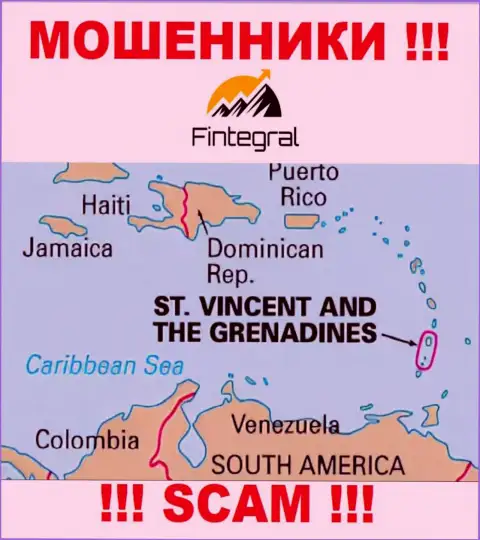 St. Vincent and the Grenadines - здесь официально зарегистрирована неправомерно действующая организация Финтеграл