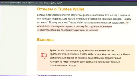 Trustee Wallet - это МАХИНАТОРЫ ! Отжимают вложенные денежные средства клиентов (обзор махинаций)