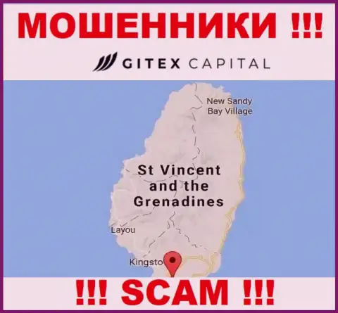 У себя на web-ресурсе ГитексКапитал Про указали, что они имеют регистрацию на территории - St. Vincent and the Grenadines