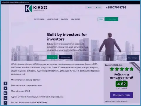 Рейтинг forex дилинговой компании KIEXO, опубликованный на сайте БитМаниТок Ком