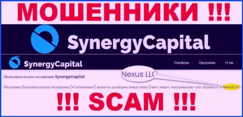 Юридическое лицо, владеющее интернет-мошенниками СинерджиКапитал Топ - Nexus LLC